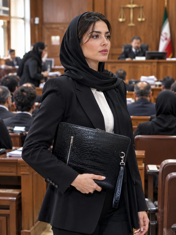 کیف وکالتی(فولدر)چرم طبیعی گاوی طرح رکو اسپرت